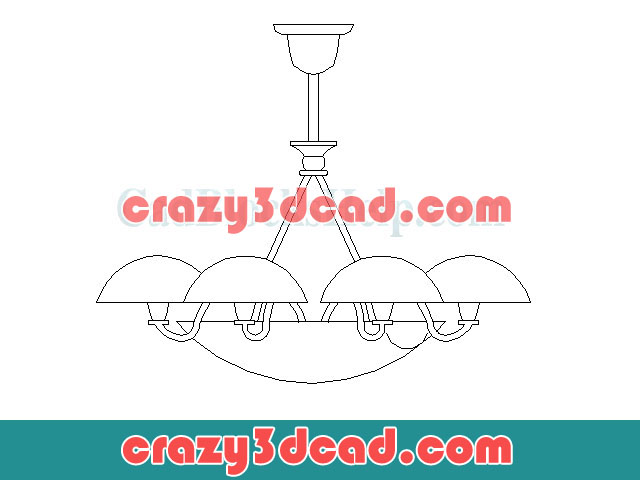 Small Living Room Chandelier CAD Blocks